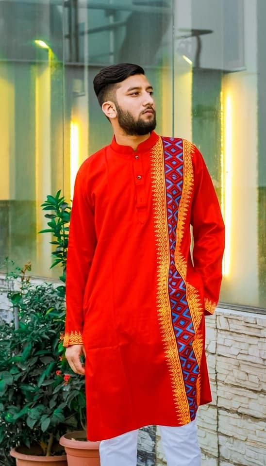 Stylish Semi Long Cotton Punjabi for Men