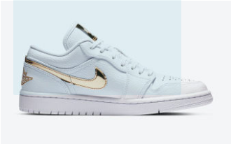 Air Jordan 1 Low White golden sneaker for men