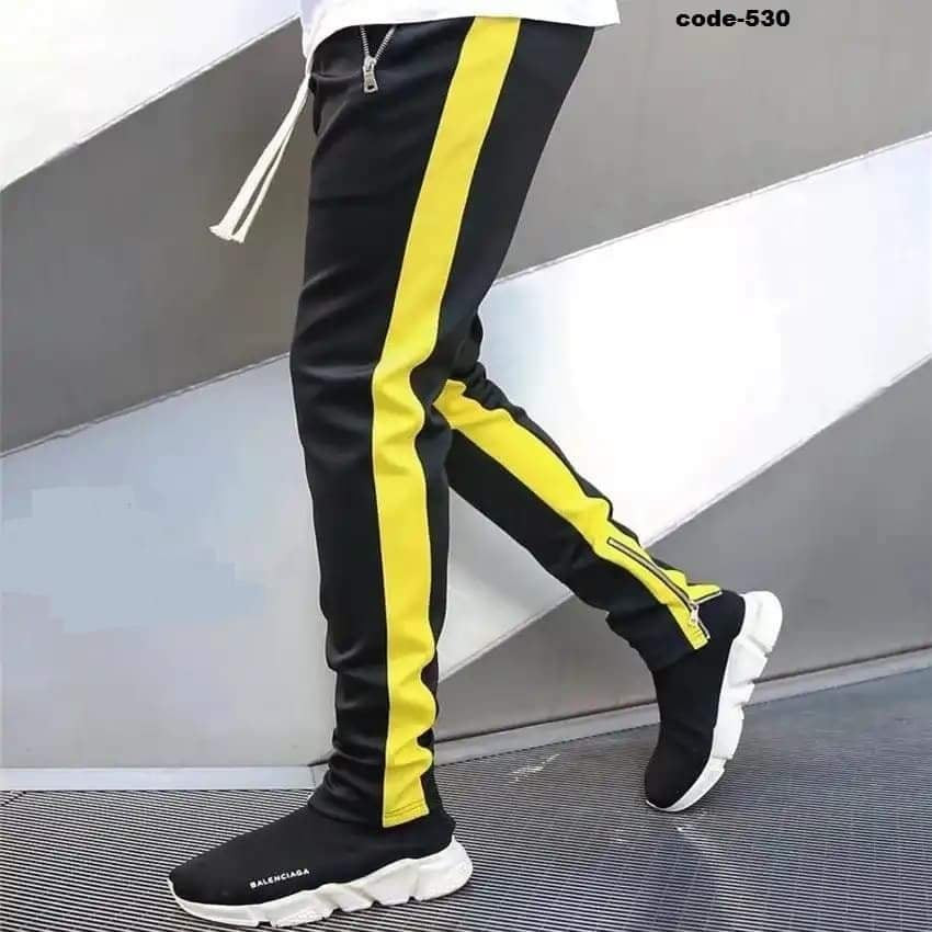 Super Skinny Rib Stylish Sports Full Trouser for Men