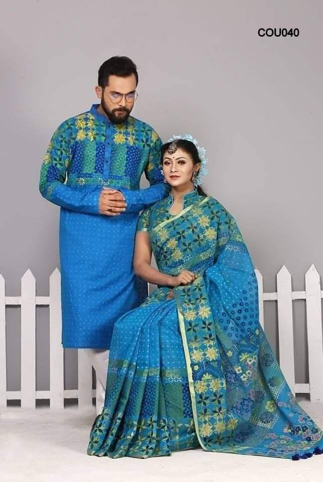 Half silk saree dupaiyan Panjabi couple Dress-30