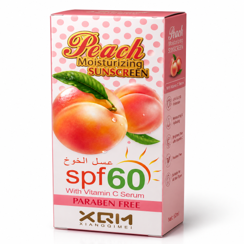 XQM Peach Moisturizing Sunscreen SPF 60 with Vitamin C Serum