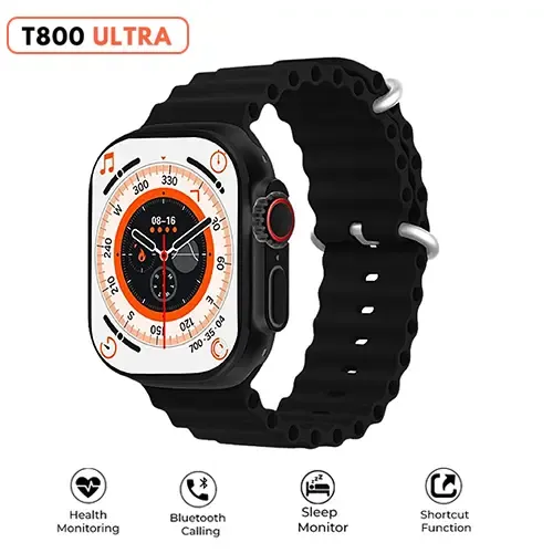 T800 Ultra2 Smartwatch with Bluetooth Calling, Heart Rate Monitor & Wireless Charging