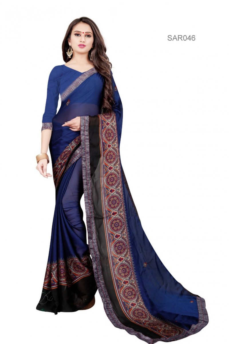 কালার ফুল ইন্ডিয়ান সফট সিল্ক শাড়ি