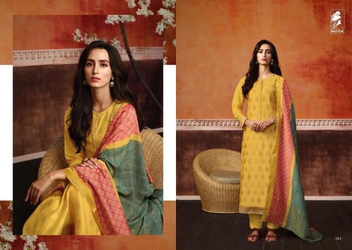 Sahiba Sudriti Lakeer Dobby Satin Digital Print With Handwork Unstitch Three Piece for Women