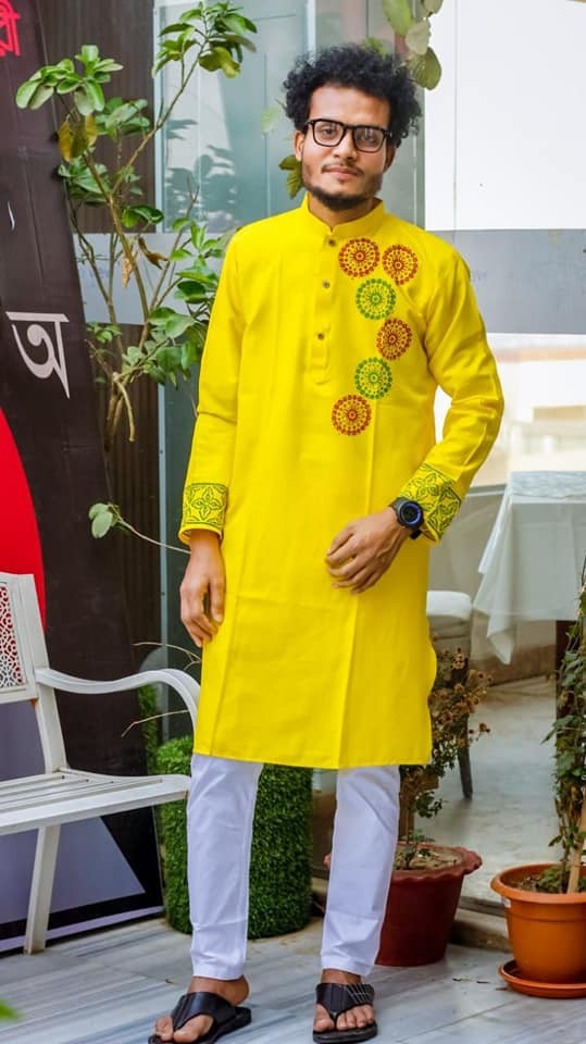 Stylish Semi Long Cotton Punjabi for Men