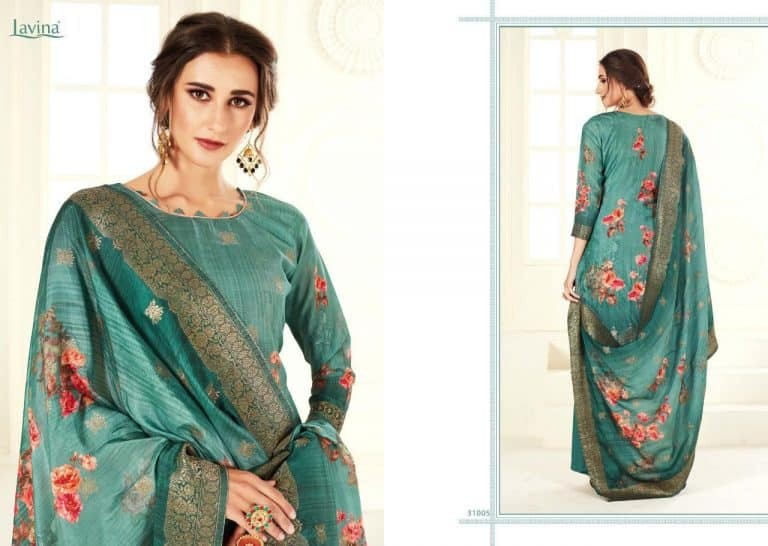 Indian Lavina High Fashionable Embroidery Plus Digital Print Dress ,Dupatta Pure Digital 3 Piece for stylish women.