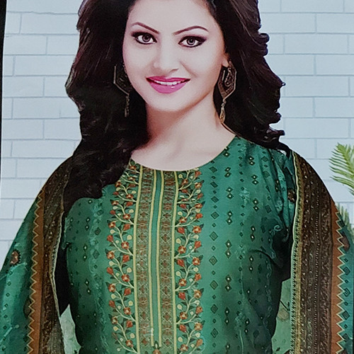 Indian NFT Gorgeous silk shalwar kameez cotton silk georgette  mix