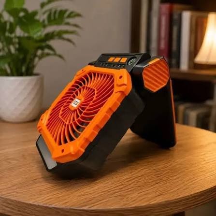 X16 Portable Camping Air Cooler | Solar Rechargeable USB Travel Fan | LED Lantern Light