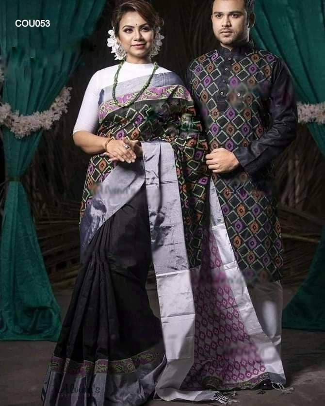 Half silk saree dupaiyan Panjabi couple Dress-29