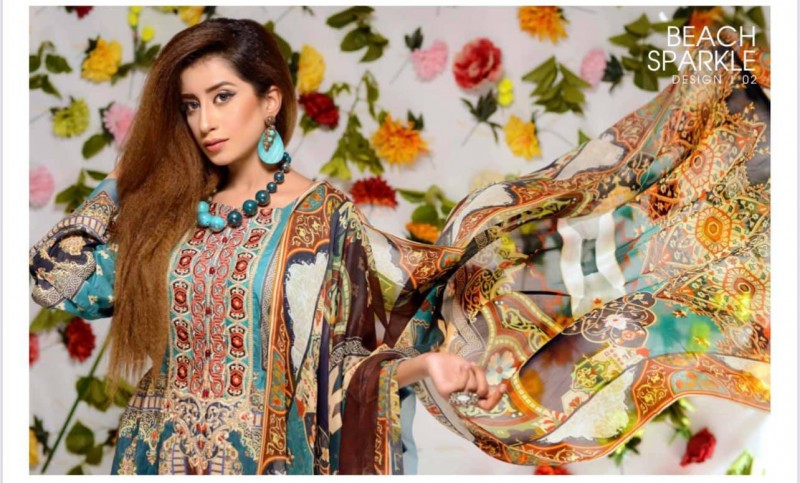 Orchid Digital Printed With Embroidered Lawn collection