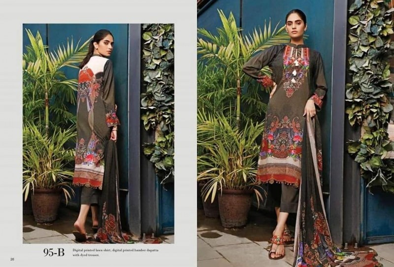 Pakistani Malahar Digital Print Pure Cotton Three Piece