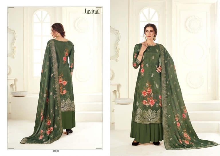 Indian Lavina High Fashionable Embroidery Plus Digital Print Dress ,Dupatta Pure Digital 3 Piece for stylish women.