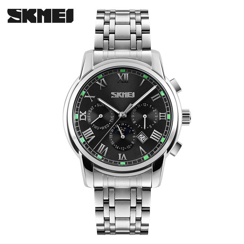Skmei 9121BL Men’s Quartz Chain Wrist Watch