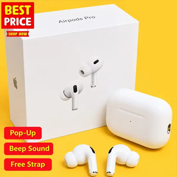 AirPods Pro 2nd Gen Style TWS Wireless Earbuds Bluetooth 5.3 with Pop-Up Pairing, Touch Control & Deep Bass