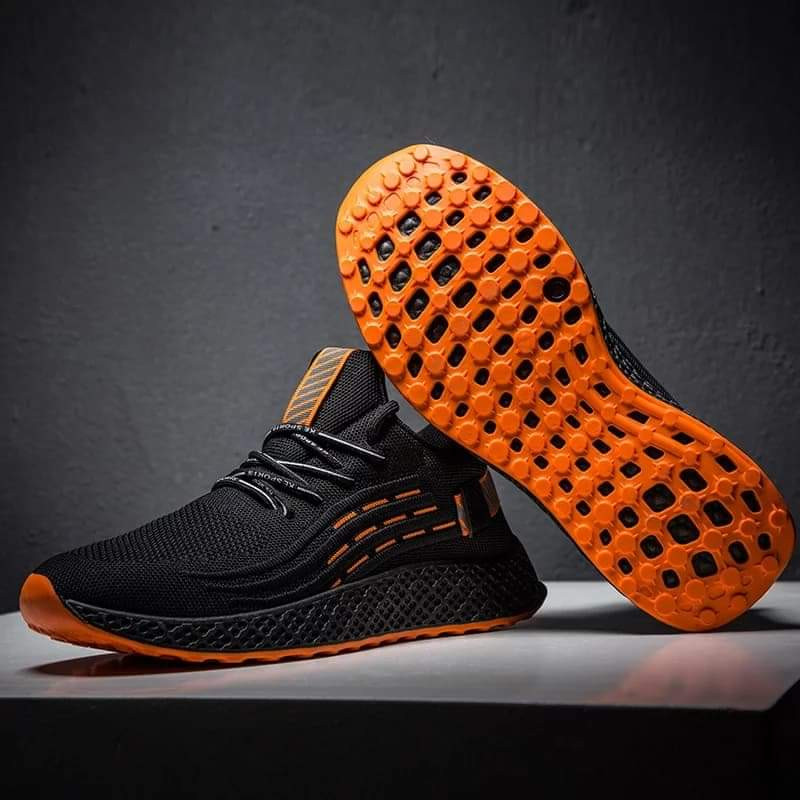 Top Quality New Fashionable Sneakers -Black & Orange