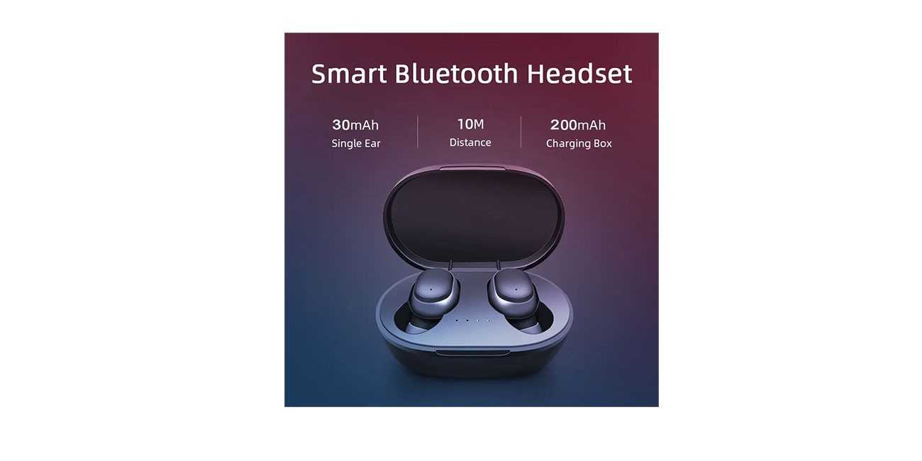 A6s Bluetooth Earphones TWS In Ear Bluetooth 5.0 Running Sports Stereo Buttons with Microphone Wireless Headphone for Ipad, Iphone, Android