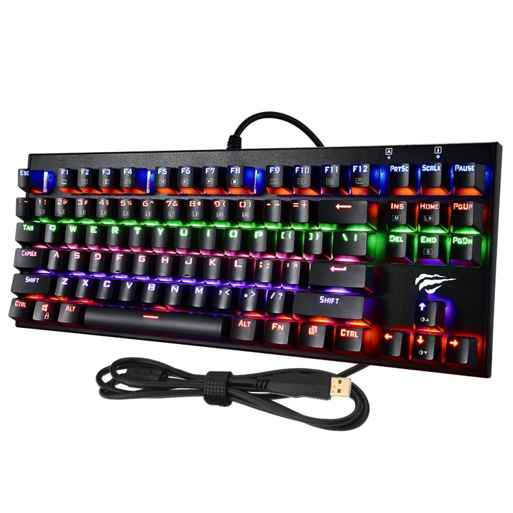 Havit KB885L Gamenote USB to Type-C Multi-Function RGB Backlit Mechanical Keyboard