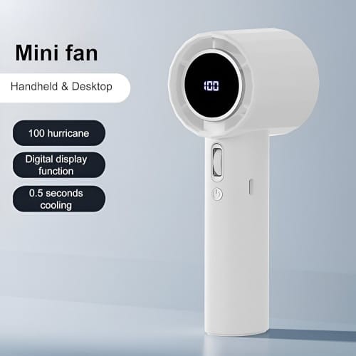 Small Wind Cannon Fan With Adjustable Speed & Digital Display