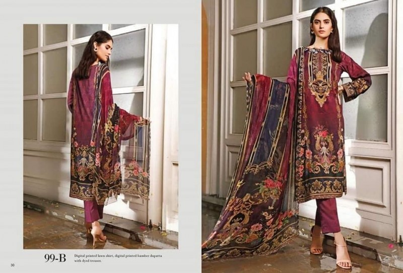 Pakistani Malahar Digital Print Pure Cotton Three Piece