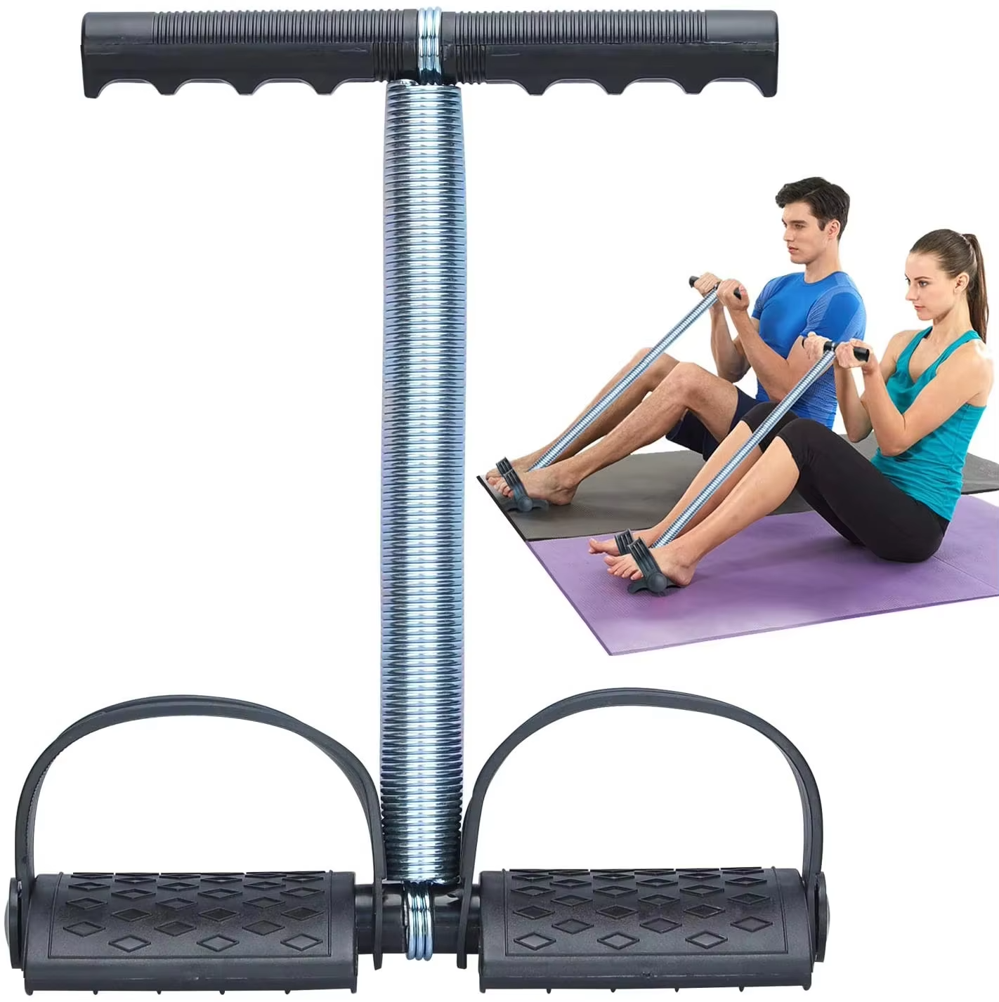 Tummy Trimmer Double Spring – Multipurpose Fitness Equipment for Men and Women | ABS Exerciser for Core, Arms, and Legs | Portable Home Workout Tool