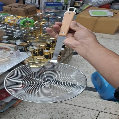 Frying Strainer/ Large Oil Strainer/ Deep Fry Strainer for Kitchen/Tel Chakni