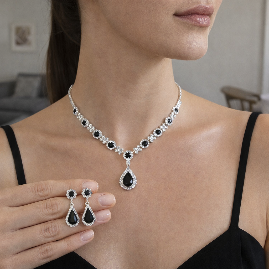 Luxury Diamond Jewelry Set for Women | European & American Bridal & Party Wear