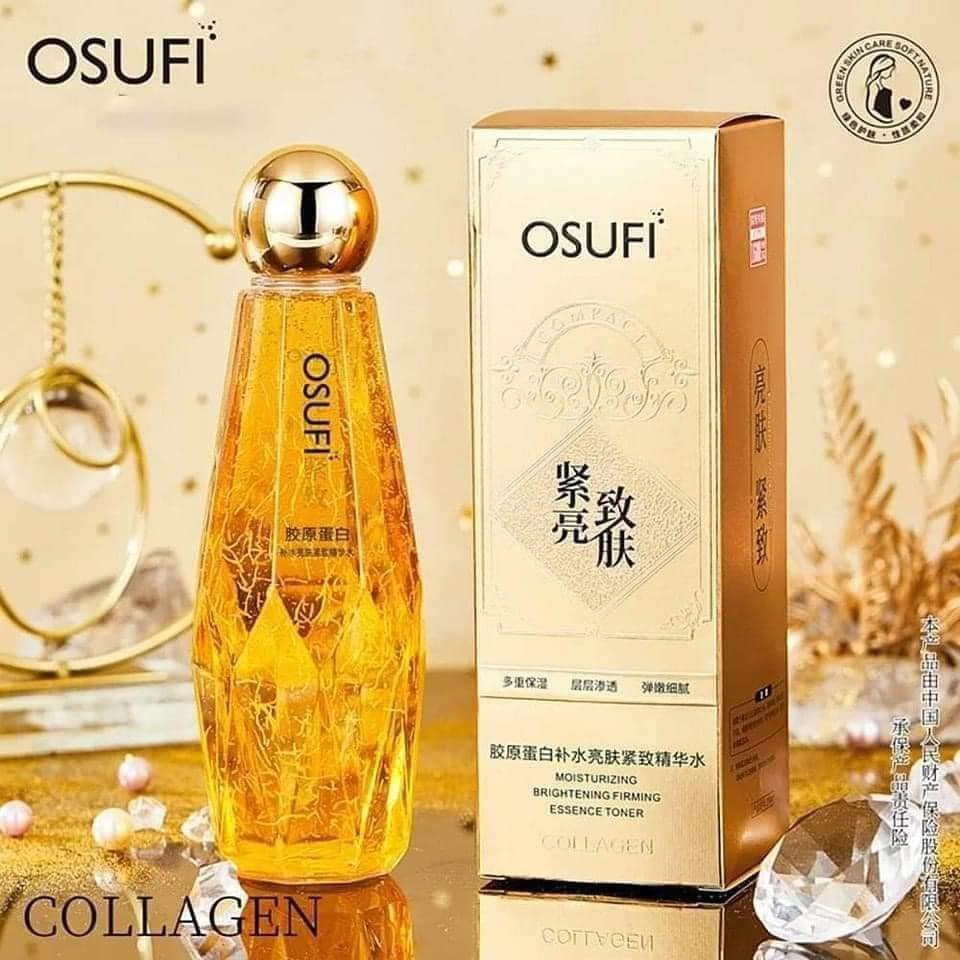 OSUFI Collagen Face Serum Anti Aging Smoothing Lines Facial Care Essence Moisturizing Brighten Serum -300ml