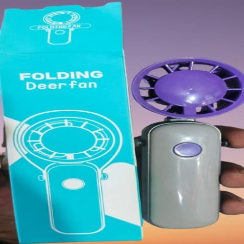 Folding Rechargeable Deer Fan Compact, Portable Handheld